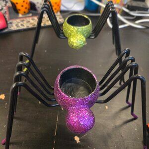 Halloween Spider Decor Votive Holders